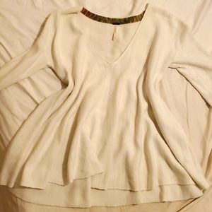 Free people white long sleeve